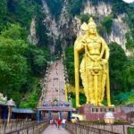 Batu Caves is a limestone hill that has a series of caves and cave temples in Gombak, Selangor, Malaysia